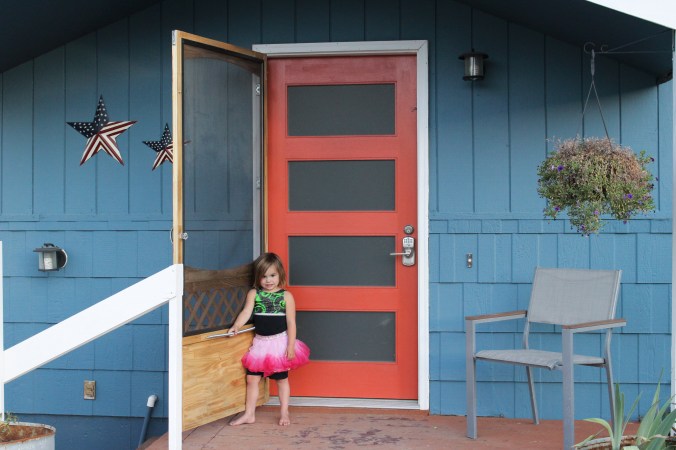 the happy crazy house front door