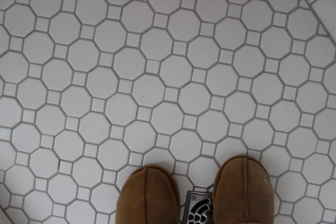 the happy crazy house master bathroom tile