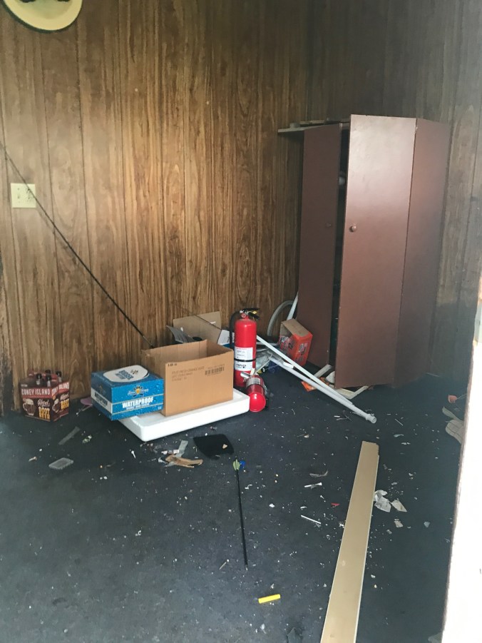 the happy crazy house entryway before